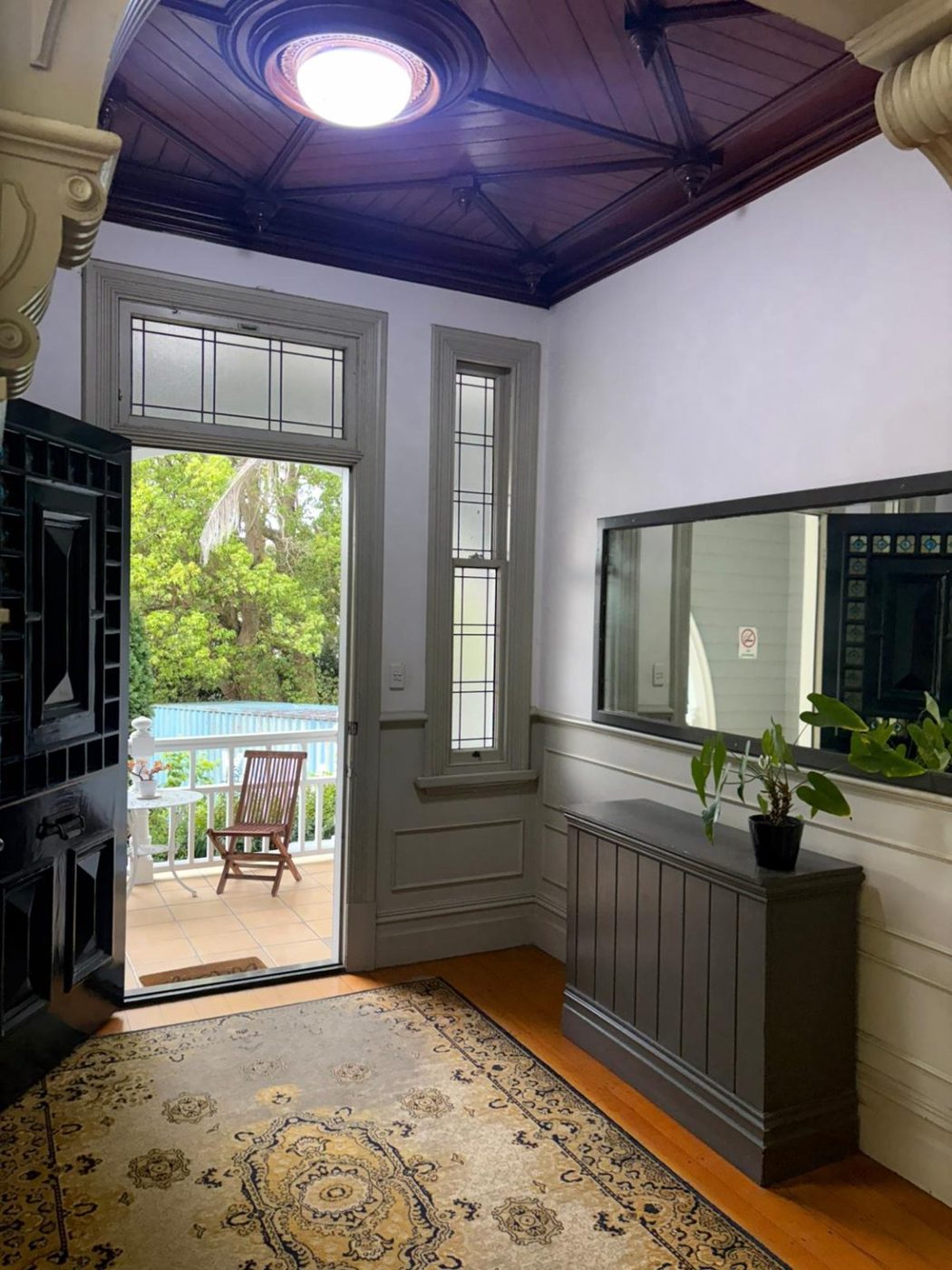 Woodside Lodge — front door